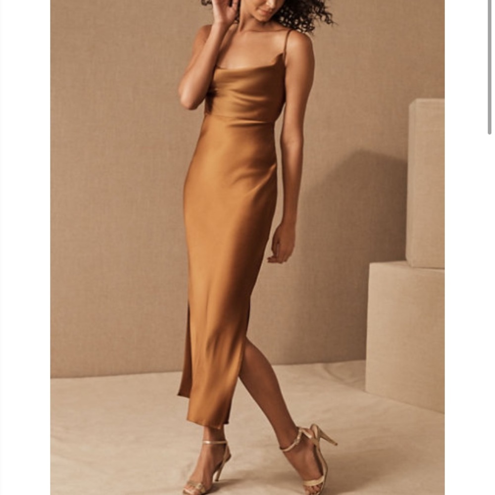 BHLDN Rust Midi Bridesmaid Dress
